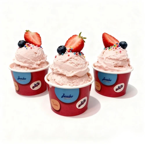 Tasses de papier jetables de Gelato pour la crème glacée avec adapté aux besoins du client