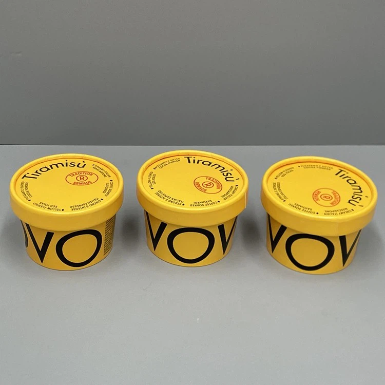 Gelato Ice Cream Cups With Paper Lids