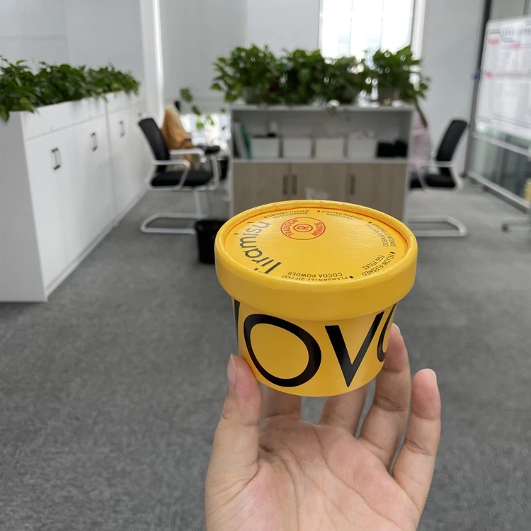 Gelato Ice Cream Cups With Paper Lids